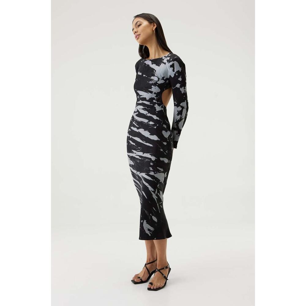 Third Form Twist Through Bias Tie Back Midi Dress - image 1